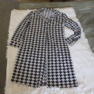 Anne Klein Black & White Hounds Tooth Jacket